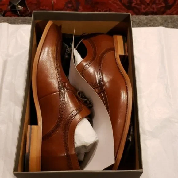 BNIB Stacy Adam\'s Dwight Cognac Dress Shoe Size 11 1/2 M 1.png?v=1715501529&width=1920 main image 3